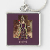 ルネッサンス中世の女性 キーホルダー (正面)