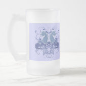 ルネッサンス中世ヴィンテージ獅子 フロストグラスビールジョッキ (左)