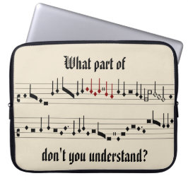 ルネッサンス中世記譜法ノートPCの一部 ラップトップスリーブ