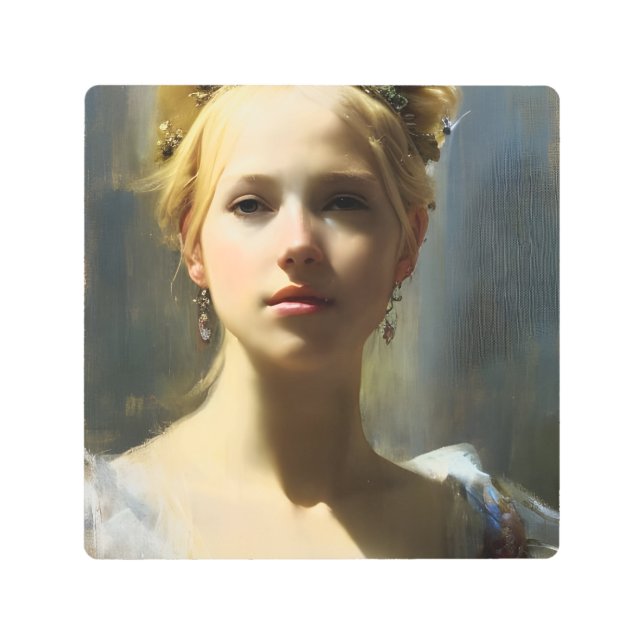 ルネッサンス女神メタルウォールアート メタルプリント (正面)