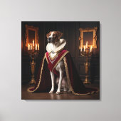 ルネッサンス威厳のあるドッグポートレートヴィンテージキャンドル キャンバスプリント (正面)