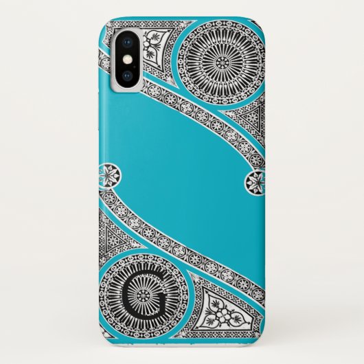 ルネッサンス建築家スクラバブルーモノグラム Case-Mate iPhoneケース (裏面)