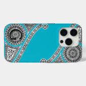 ルネッサンス建築家スクラバブルーモノグラム Case-Mate iPhoneケース (裏面 (横))