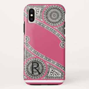 ルネッサンス建築家ストロベリーアイスピンクモノグラム iPhone XSケース