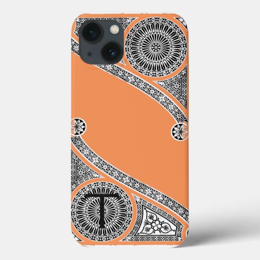 ルネッサンス建築家タンゲリンオレンジモノグラム Case-Mate iPhoneケース (裏面)