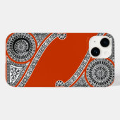 ルネッサンス建築家赤オレンジモノグラム Case-Mate iPhoneケース (裏面 (横))