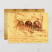 ルネッサンス建築，アンティーク羊皮紙 ポストカード (正面/裏面)