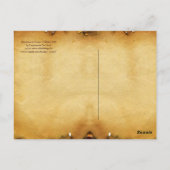 ルネッサンス建築，アンティーク羊皮紙 ポストカード (裏面)