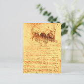 ルネッサンス建築,アンティーク羊皮紙 ポストカード (スタンド正面)