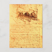 ルネッサンス建築，アンティーク羊皮紙 ポストカード (正面)