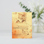 ルネッサンス建築，アンティーク羊皮紙 ポストカード (スタンド正面)