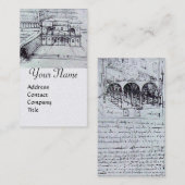 ルネッサンス建築、建築家、エンジニア、シルバー 名刺 (正面/裏面)