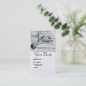 ルネッサンス建築、建築家、エンジニア、シルバー 名刺 (スタンド正面)