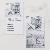 ルネッサンス建築、建築家、エンジニア、パール 名刺 (正面/裏面)