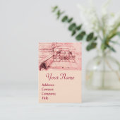 ルネッサンス建築、建築家、エンジニア、ピンク 名刺 (スタンド正面)