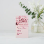 ルネッサンス建築、建築家、エンジニア、ピンク 名刺 (スタンド正面)