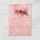 ルネッサンス建築、建築家、エンジニア、ピンク 名刺 (裏面)