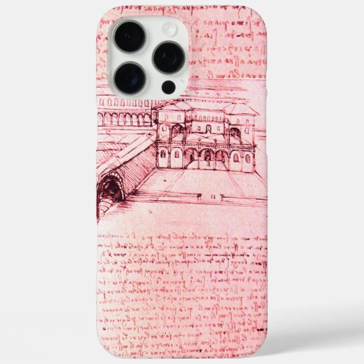 ルネッサンス建築、建築家、エンジニア、ピンク Case-Mate iPhoneケース (裏面)