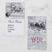 ルネッサンス建築、建築家、エンジニア、金ゴールド 名刺 (正面/裏面)