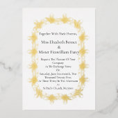 ルネッサンス書道レンフェア結婚ズ 箔招待状 (正面)