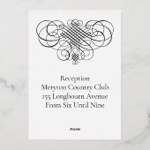 ルネッサンス書道レンフェア結婚ズ 箔招待状 (裏面)