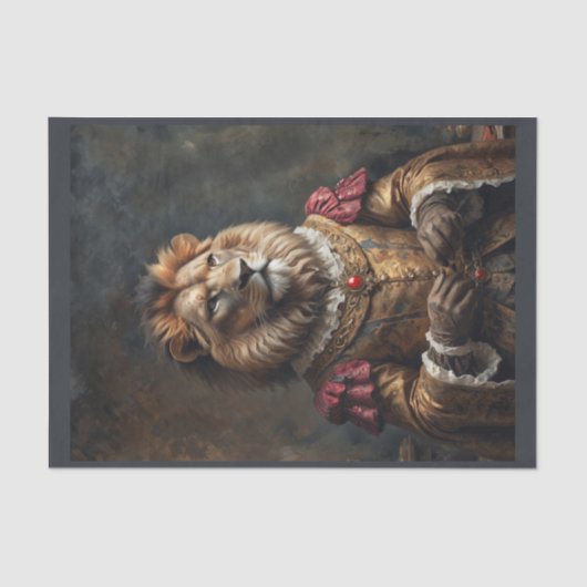 ルネッサンス王室のスはルビーのネックレスでライオンを着た 薄葉紙 (正面)