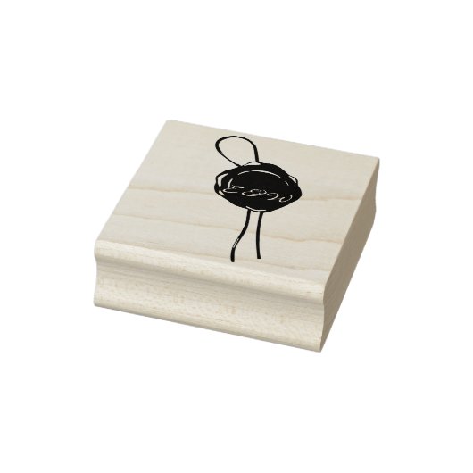 ルネッサンス結婚のイニシャル赤 ラバースタンプ (スタンプ)