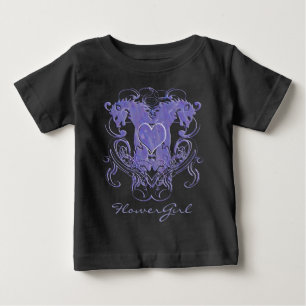 ルネッサンス結婚のフラワーガールラッフル ベビーTシャツ