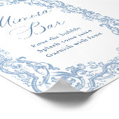 ルネッサンス華美スダスティブルーミモザバーサイン ポスター (角)