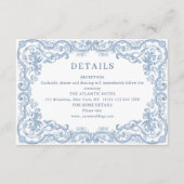 ルネッサンス華美スダスティブルー結婚ズ詳細 エンクロージャーカード (正面)