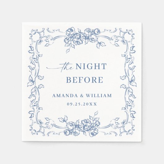 ルネッサンス華美ダスティブルーリハーサルディナー スタンダードカクテルナプキン (正面)