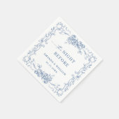 ルネッサンス華美ダスティブルーリハーサルディナー スタンダードカクテルナプキン (角)