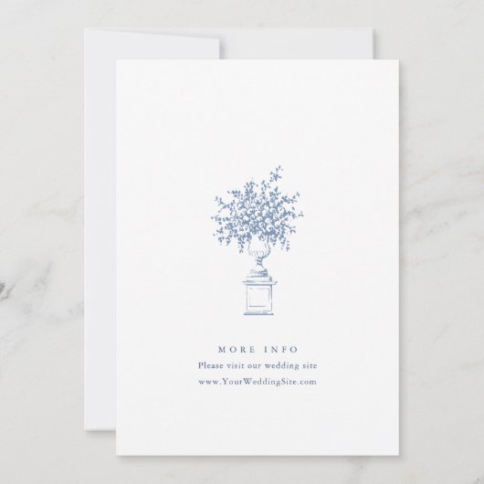 ルネッサンス華美ダスティブルーリハーサルディナー 招待状 (裏面)