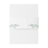 ルネッサンス華美フローラセージ結婚グリーン 招待状ベリーバンド (裏面例)