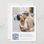 ルネッサンス華美フローラダスティブルー結婚ズ 招待状 (裏面)