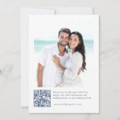 ルネッサンス華美フローラダスティブルー結婚ズ 招待状 (裏面)