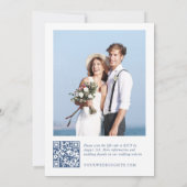 ルネッサンス華美フローラダスティブルー結婚ズ 招待状 (裏面)