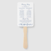 ルネッサンス華美ブルー結婚セレモニー・プログラム ハンドファン (裏面)