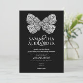 ルネッサンス華美リージェンシーボウAIOブラック結婚ズ 招待状 (スタンド正面)