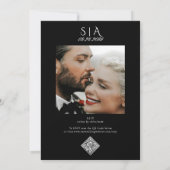 ルネッサンス華美リージェンシーボウAIOブラック結婚ズ 招待状 (裏面)