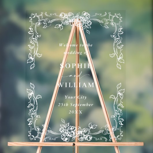 ルネッサンス華美結婚スの歓迎結婚の言葉 アクリルサイン (ニュートラル)