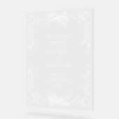 ルネッサンス華美結婚スの歓迎結婚の言葉 アクリルサイン (傾斜)