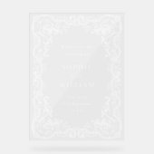 ルネッサンス華美結婚スの歓迎結婚の言葉 アクリルサイン (正面)