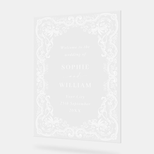 ルネッサンス華美結婚スの歓迎結婚の言葉 アクリルサイン (傾斜)