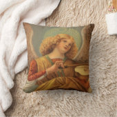 ルネッサンス遊エンジェルのバイオリンMelozzo da Forli クッション (ブランケット)