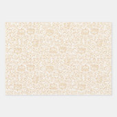 ルネッサンス金ゴールドチューダーダマスク ラッピングペーパーシート (正面)