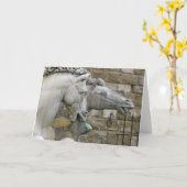 ルネッサンス馬術空白の像ノート カード (黄色い花)