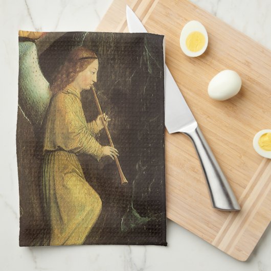 ルネッサンス・アートのシモン・マーミオンによる天使の聖歌隊 キッチンタオル (四つ折り)