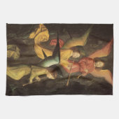 ルネッサンス・アートのシモン・マーミオンによる天使の聖歌隊 キッチンタオル (横)