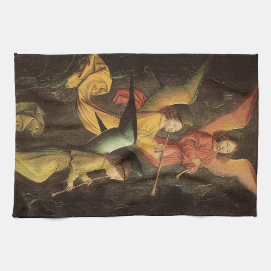 ルネッサンス・アートのシモン・マーミオンによる天使の聖歌隊 キッチンタオル (横)